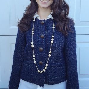 J Crew Tweed Crop Jacket 00P